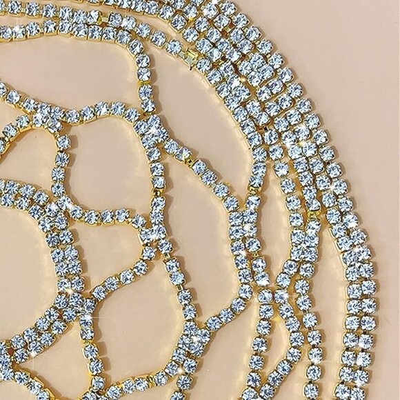 Rhinestone Head Chain Vintage 1920s Wedding Flapper Hair Accessory